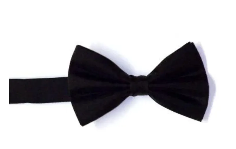 L.A. Smith Barathea Silk Bow Tie Black B5000/1 