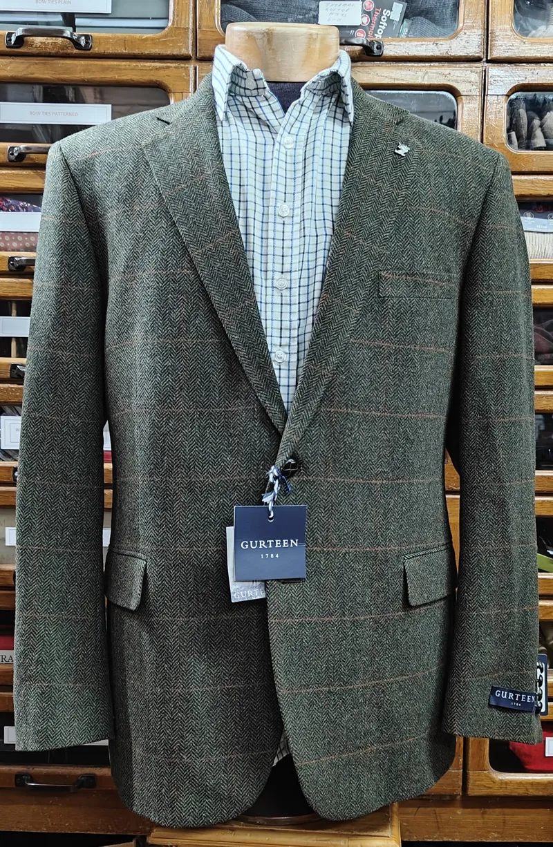 Gurteen Hexham Tweed Jacket Green 2032/845 
