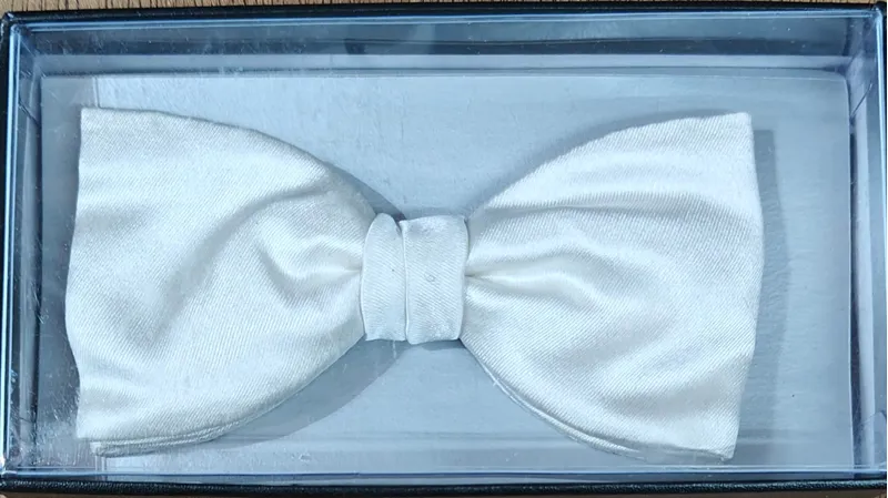  P.L Sells Bow Tie Silk Satin Champagne 