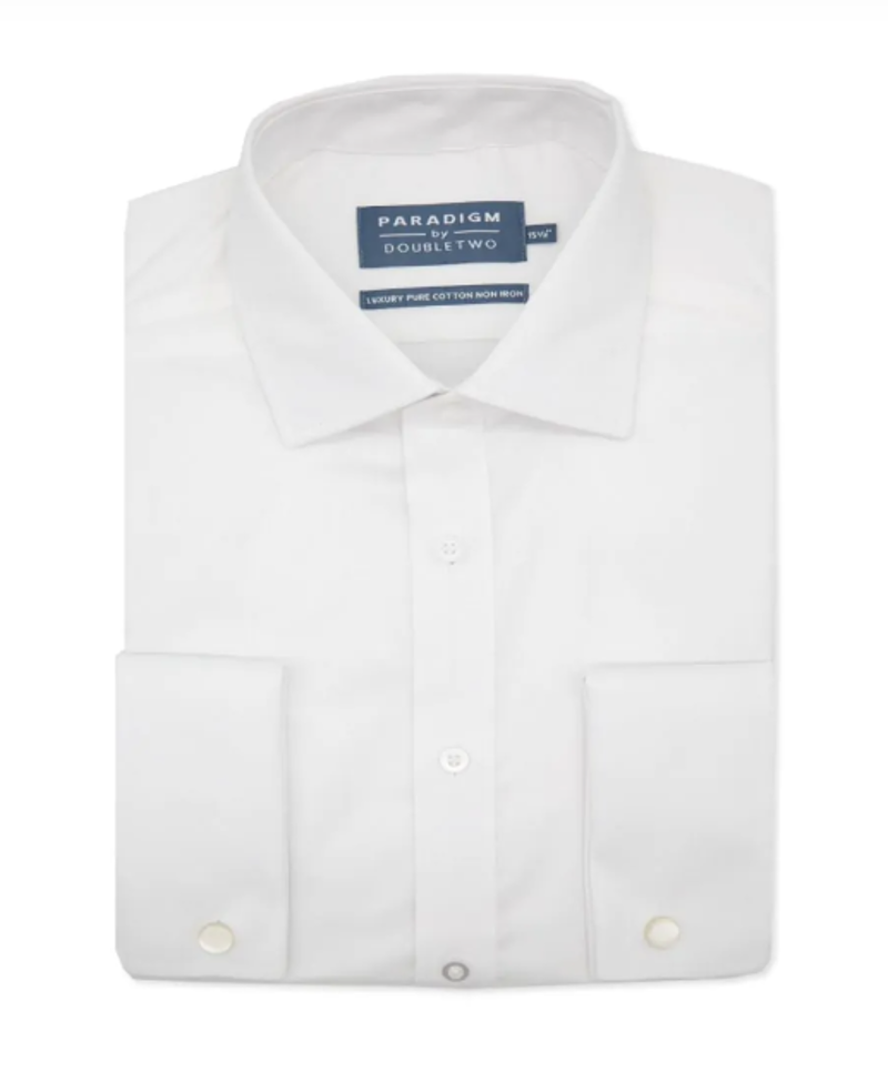 D2 Double Cuff Slim Fit Shirt White SLM8511/A 