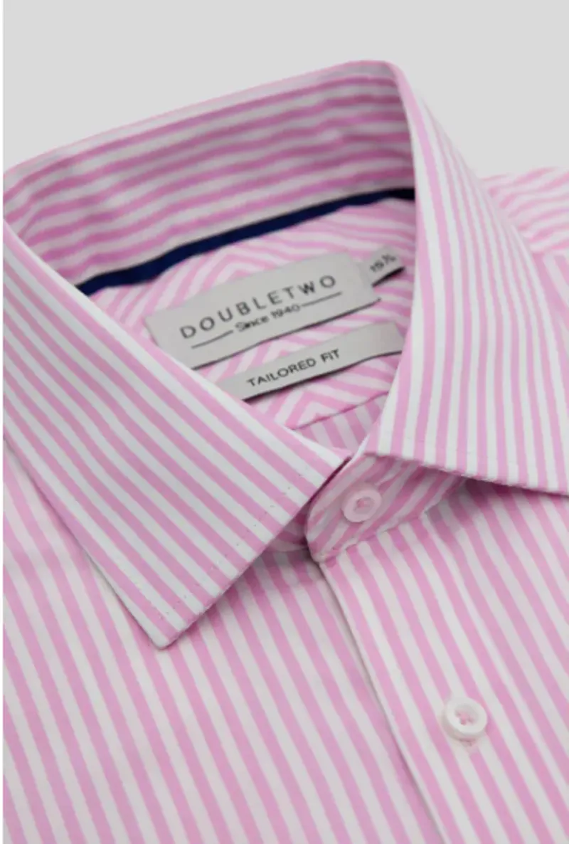 D2 Tailored Fit Stripe Pink TAI4234 