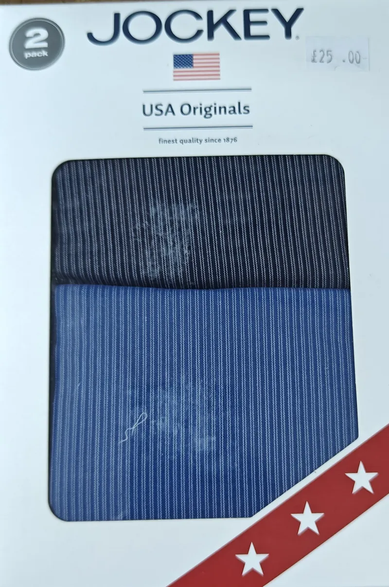 Jockey 2PK Boxer Short Woven Blue L