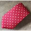 P.L. Sells Spot Silk Tie Red-White N666 