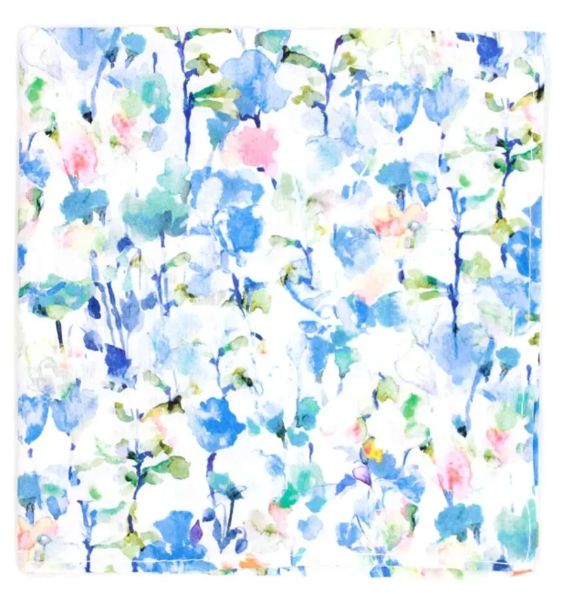 Liberty Print Fabric Pocket Square Inky Fields Blue LIBTPH90/1/OS 