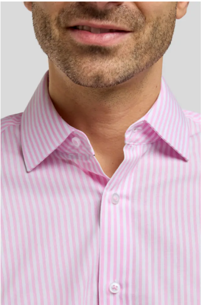 D2 Tailored Fit Stripe Pink TAI4234 -1