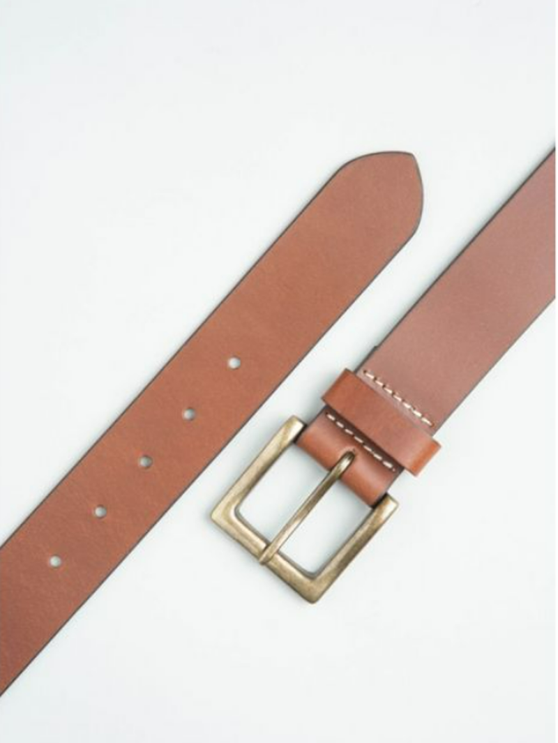 Charles Smith 40mm Belt Tan Brass Buckle 30024 -1