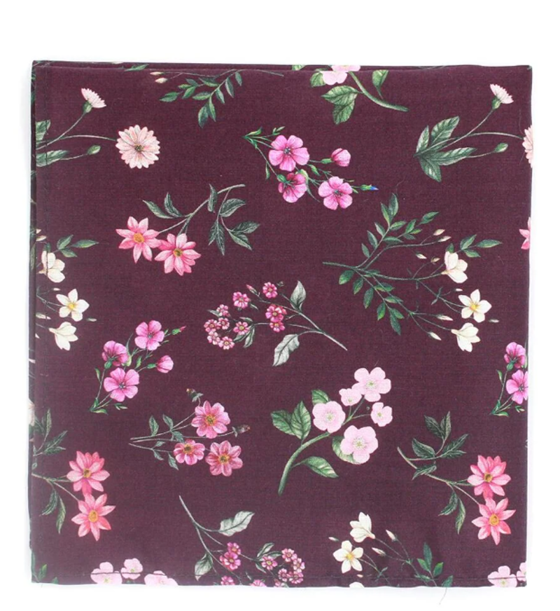  L.A. Smith Liberty Print Pocket Square Annie Plum LIBTPH78/2 