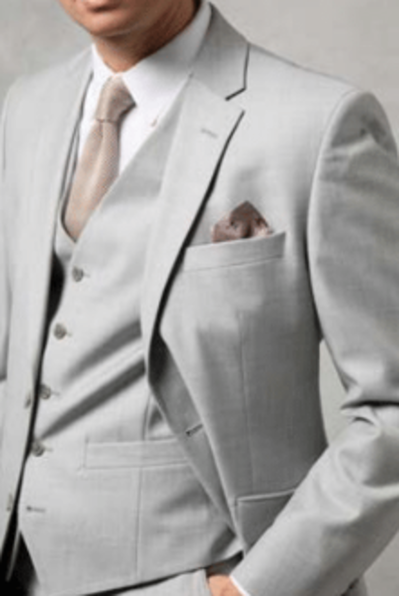 Scott Berkley Waistcoat Pale Grey SS25101W -1