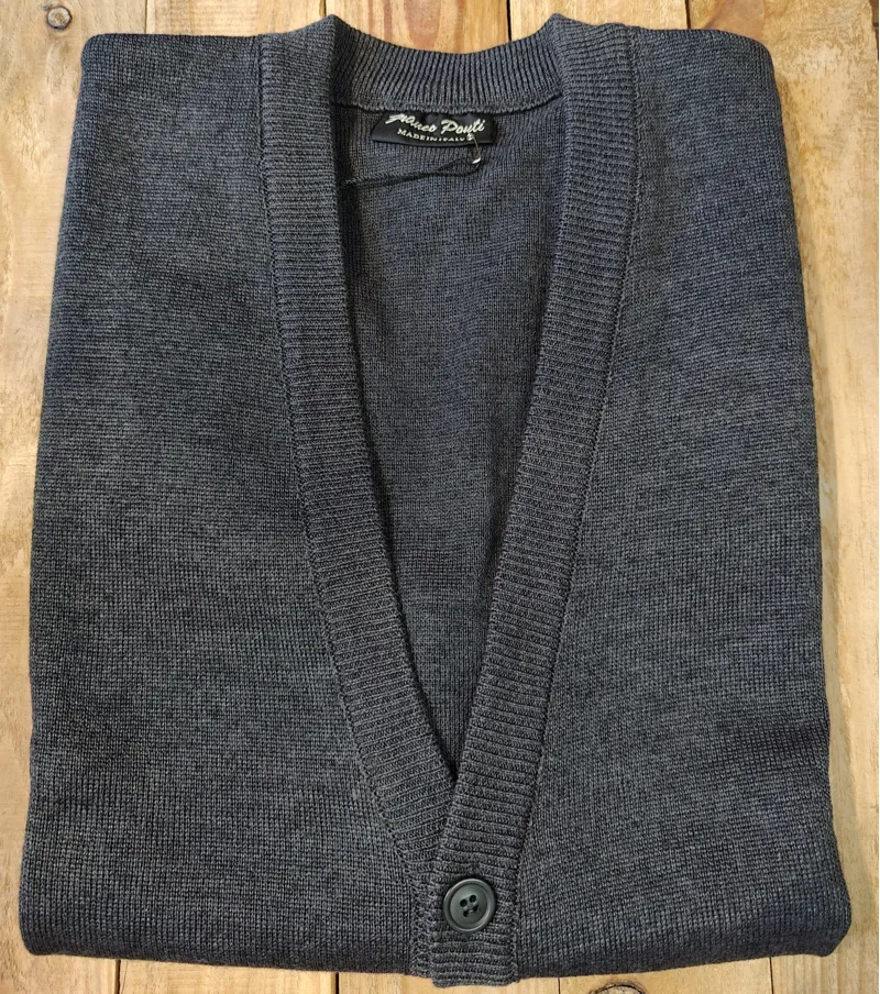 Franco Ponti Knitted Waistcoat 50/50 Charcoal K06