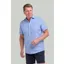 D2 Half Sleeve Linen Shirt Blue DTLS1202 