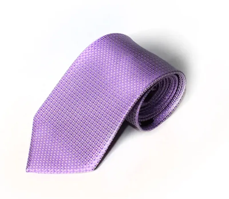 PL Sells Semi Plain Jacquard Tie Lilac F222/15