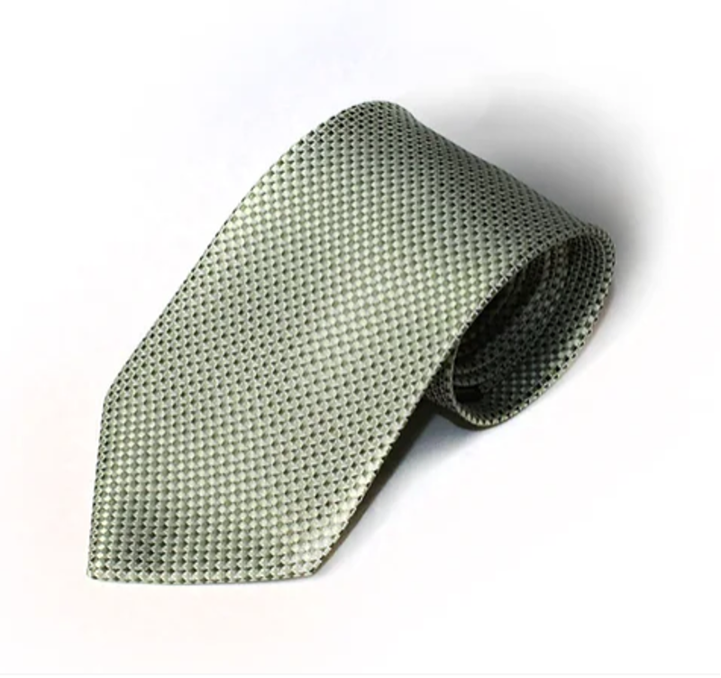 PL Sells Semi Plain Jacquard Tie Green F222/16 