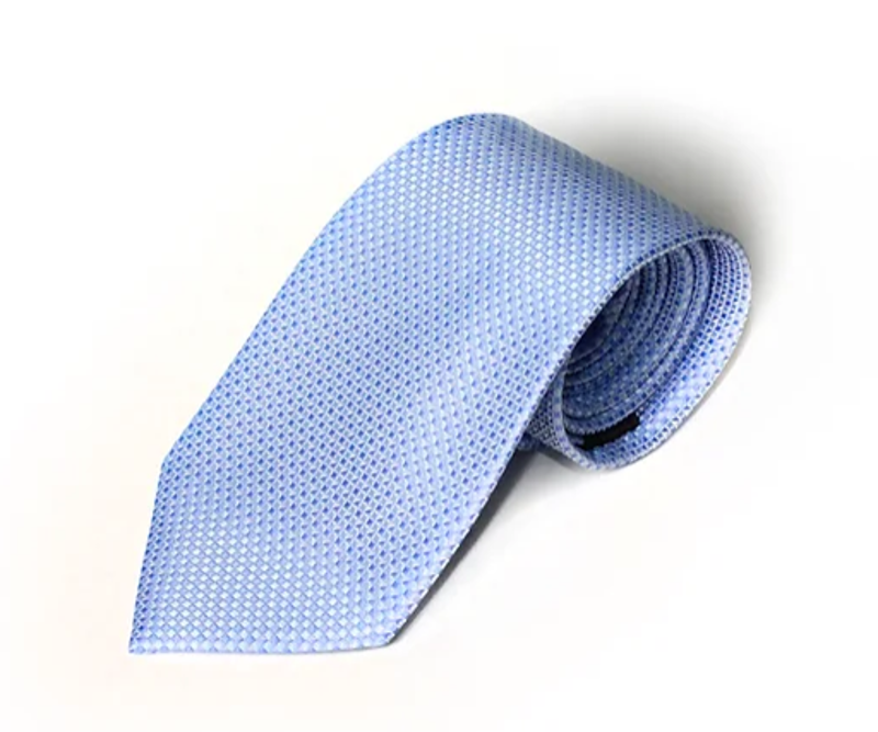 PL Sells Semi Plain Jacquard Tie Sky F222/17 