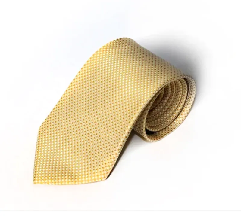 PL Sells Semi Plain Jacquard Tie Yellow F222/19 