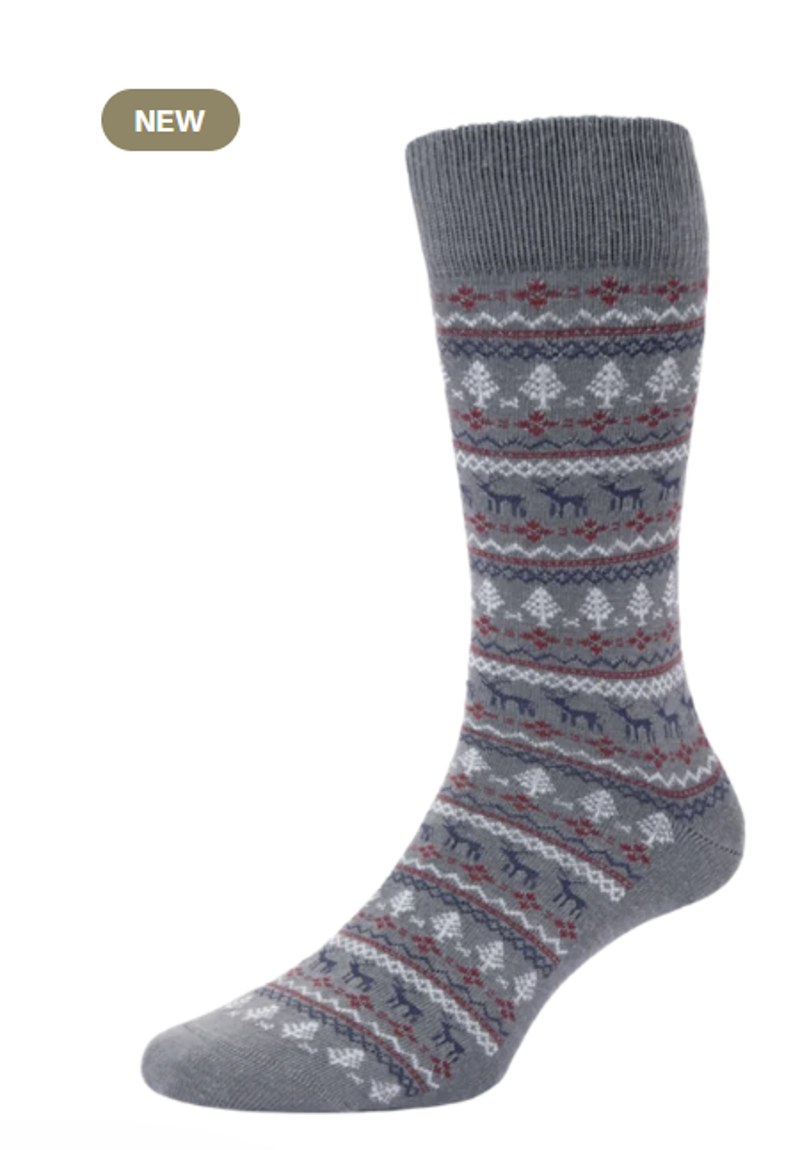 HJ Hall Cotton Rich Fairisle Grey HJ435  