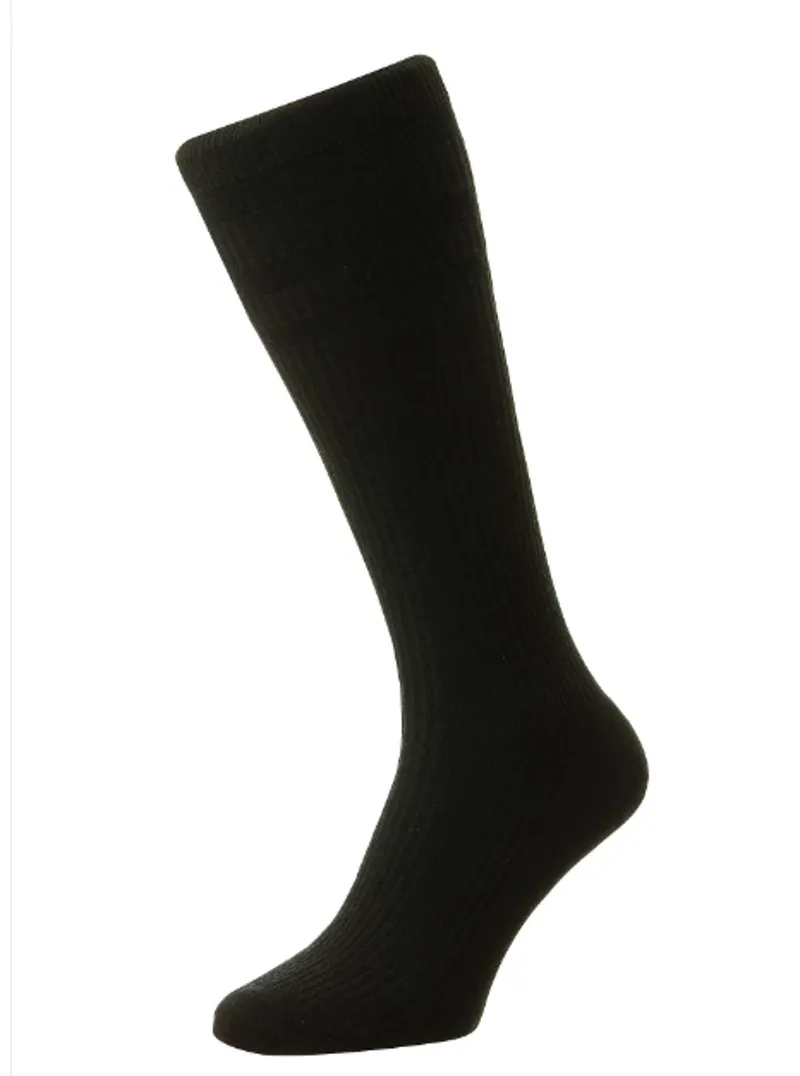 HJ98 Black Half-Hose Wool Softop