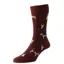 HJ Hall Cotton Rich Socks Dogs Burgandy HJ67 