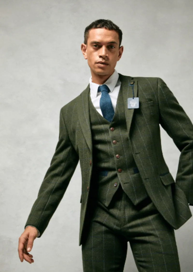 Antique Rogue Hooper Waistcoat Green AR24240W