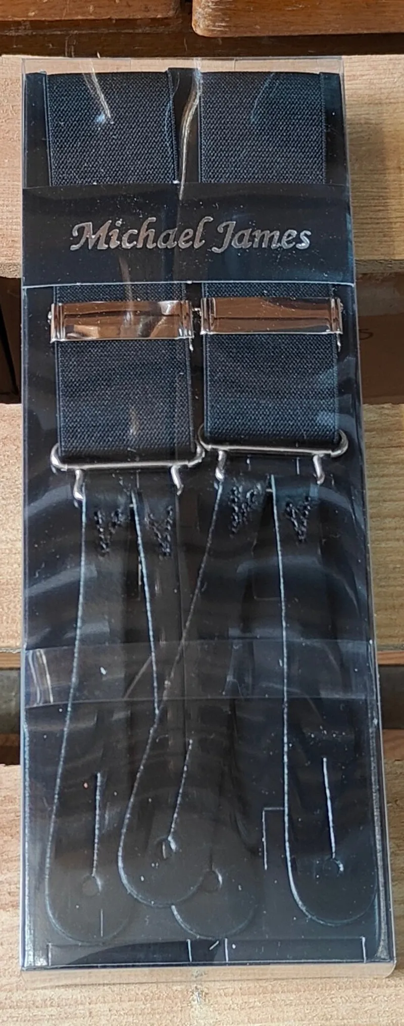 Michael James Leather End Braces Black