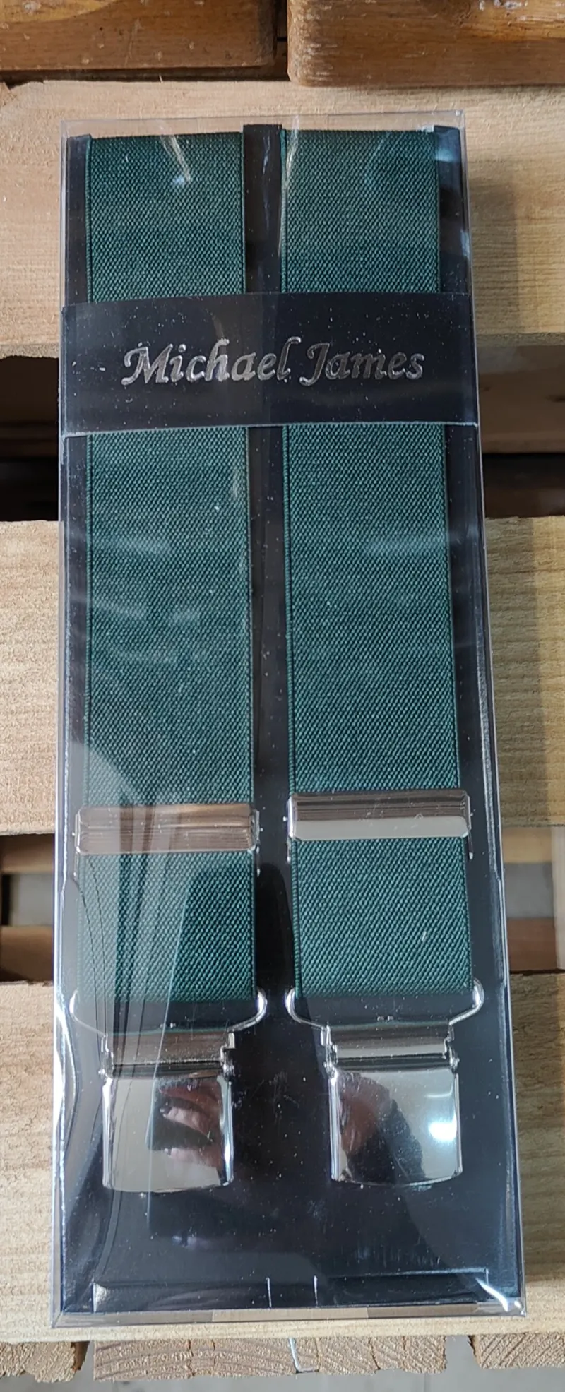 Michael James Braces Wide Clip Forest 