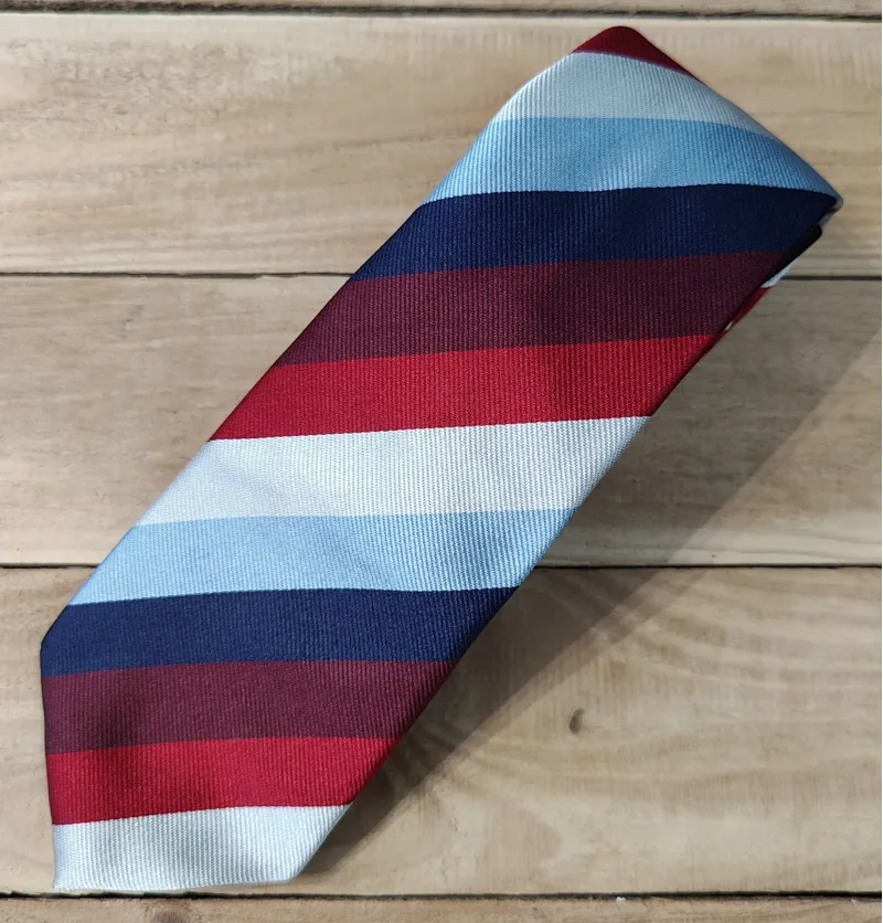 Atkinsons STRIPE Red/Blue Silk Tie