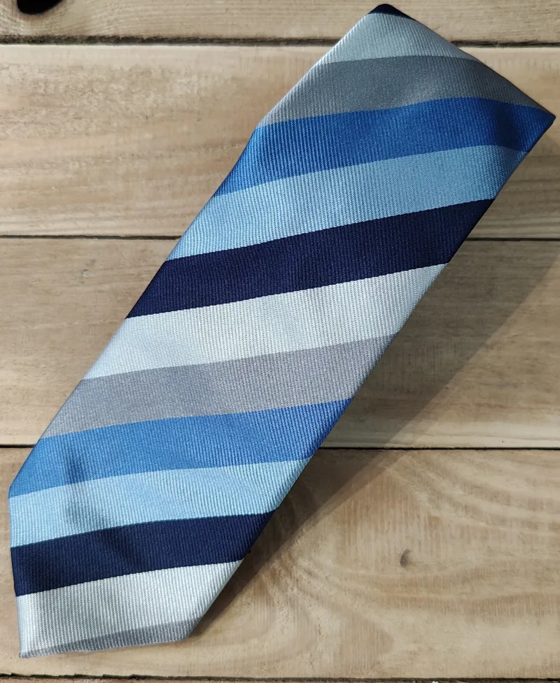 Atkinsons STRIPE Blue Silk Tie