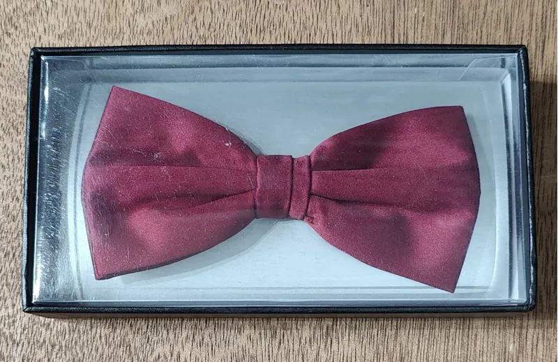 PL Sells Plain Satin Bow Tie Wine B210/3 