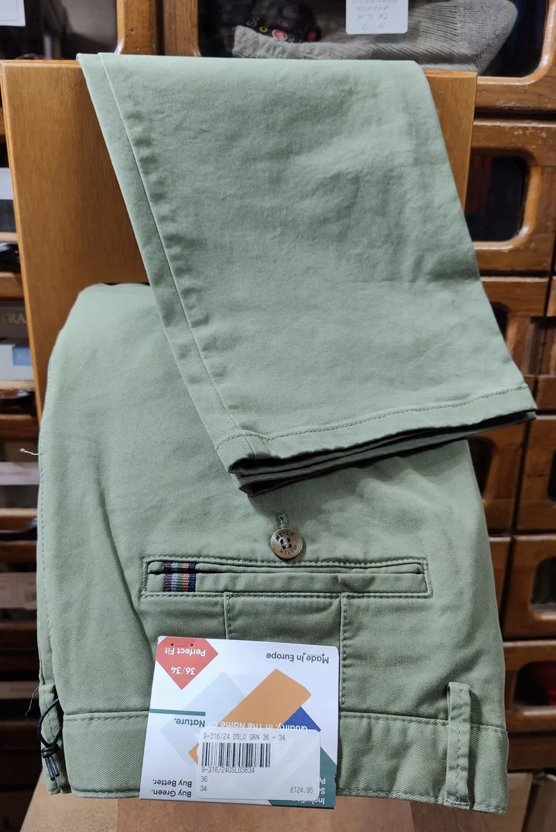 Meyer Oslo Travel Trousers Green 9-316/24 