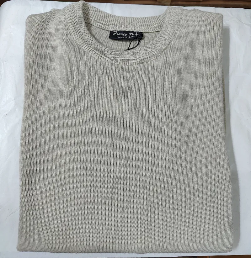  Franco Ponti 50/50 Crew Neck Jumper Tan K02 