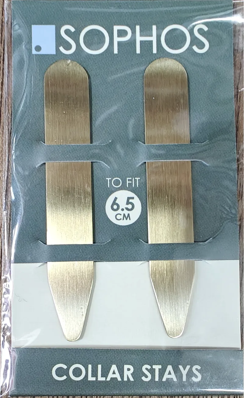 Sophos Collar Stay Brushed Gold Medium
