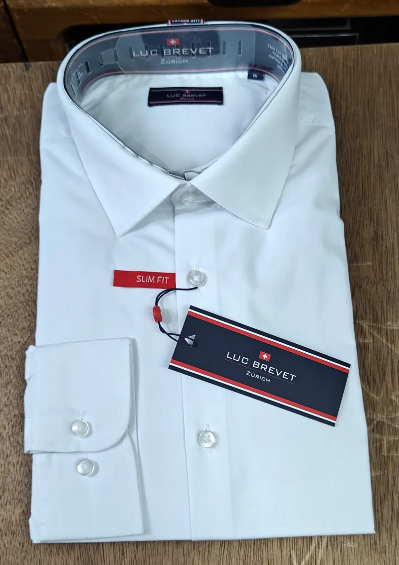 Luc Brevet Slim Fit Shirt White LB501