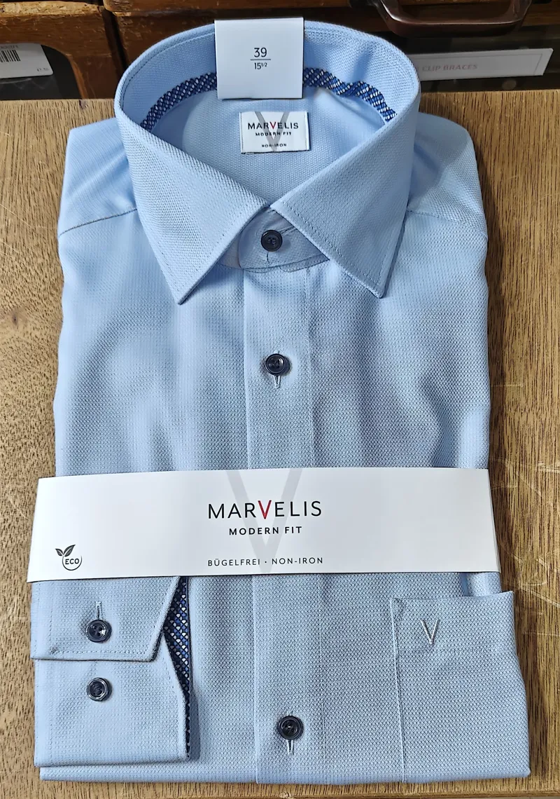 Marvelis Modern Fit Shirt Blue 7022/74/11  