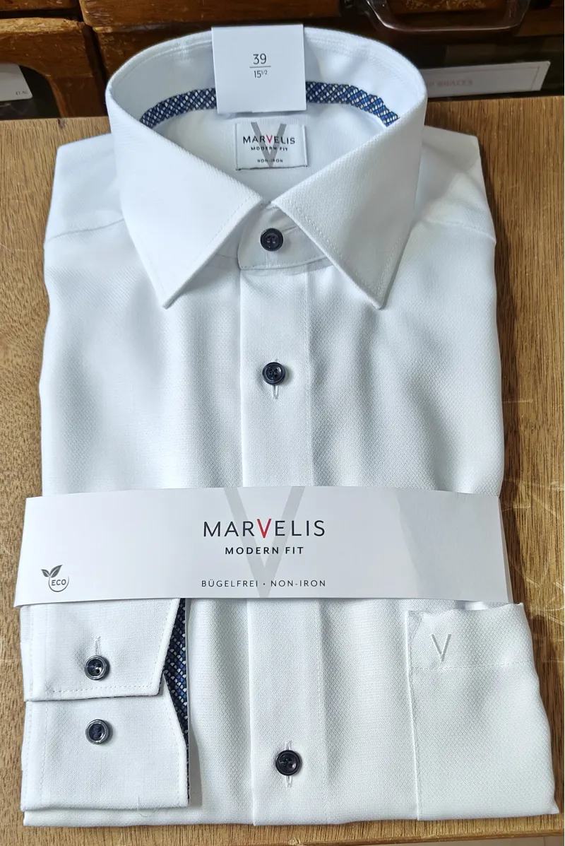 Marvelis Modern Fit Shirt White 7222/74/00 