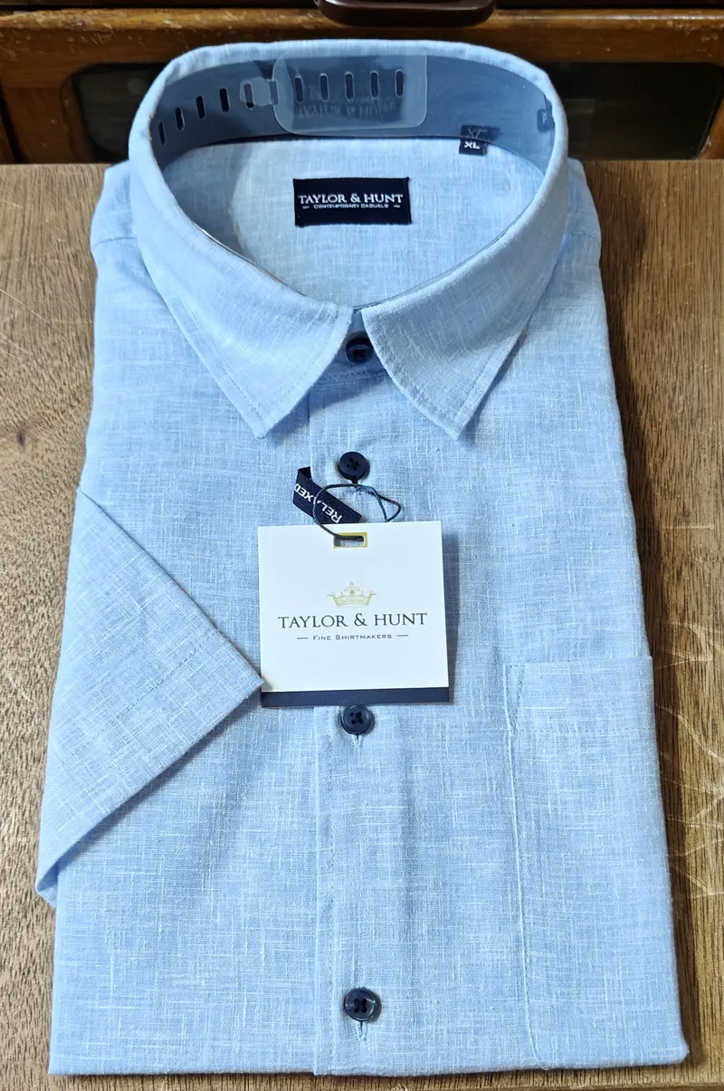 Taylor Hunt Half Sleeve Shirt Sky THLL001