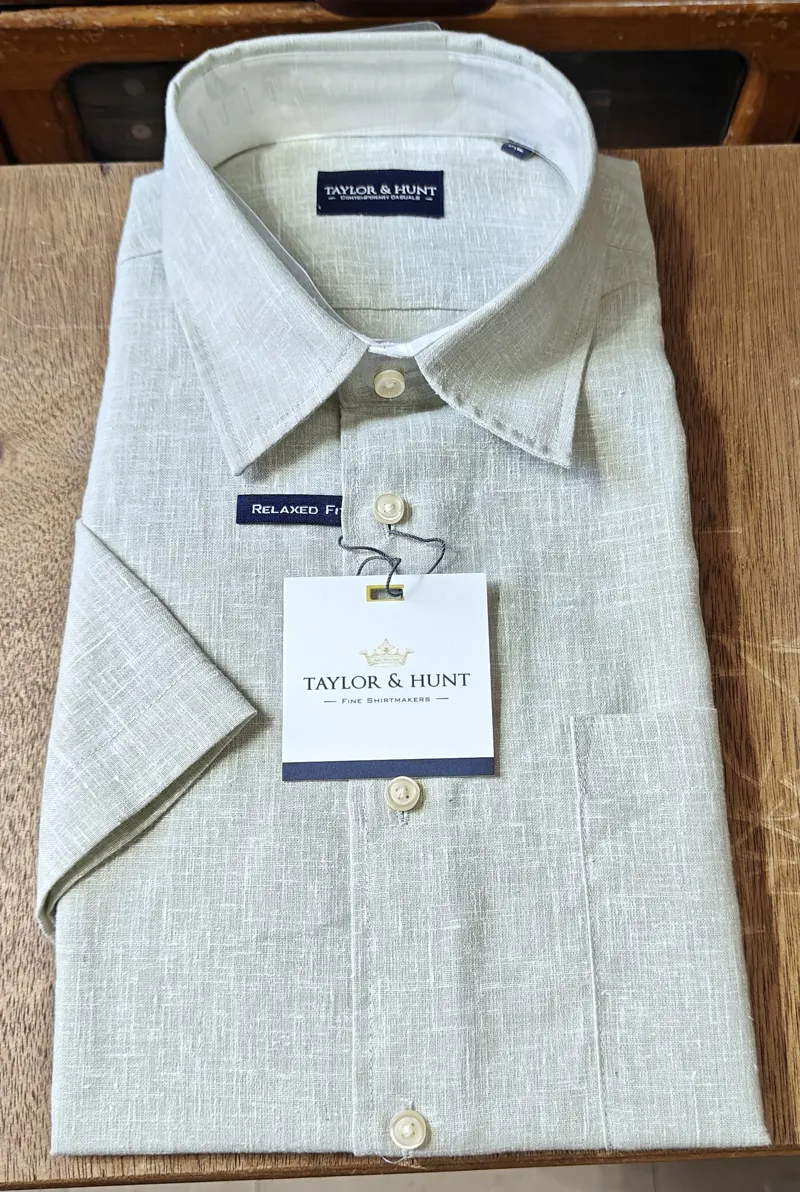  Taylor Hunt Half Sleeve Shirt Sage THLL002 