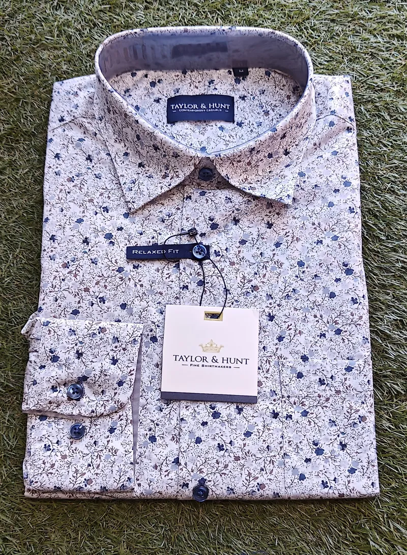 Taylor Hunt Shirt Beige Floral  THPT011