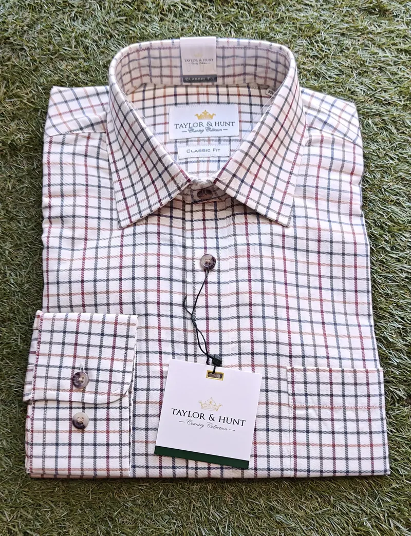 Taylor Hunt Tattersall Shirt Red  HCC022 