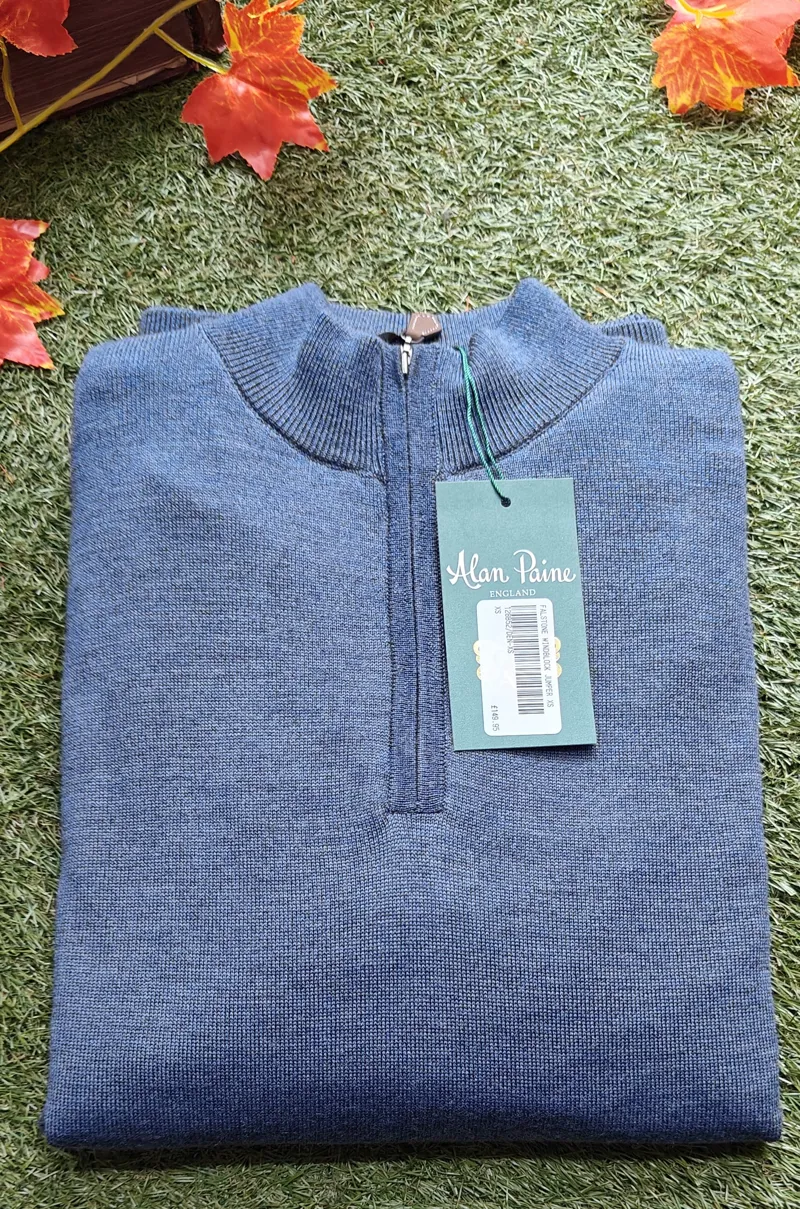Alan Paine Falstone Windblock Jumper Denim