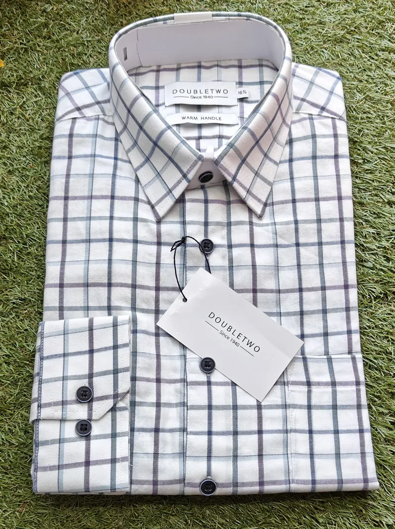 Double Two Tattersall Check Shirt Plum