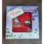 Christmas Santa/Pudding Cufflinks Red