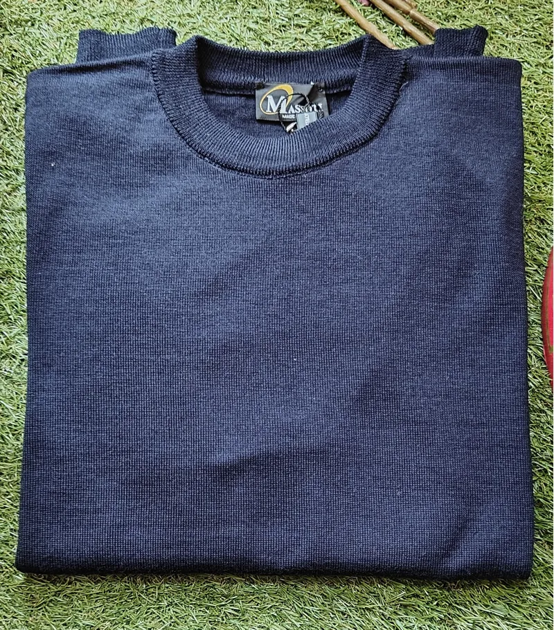 Massoti Merino Crew Neck Jumper Navy W05 