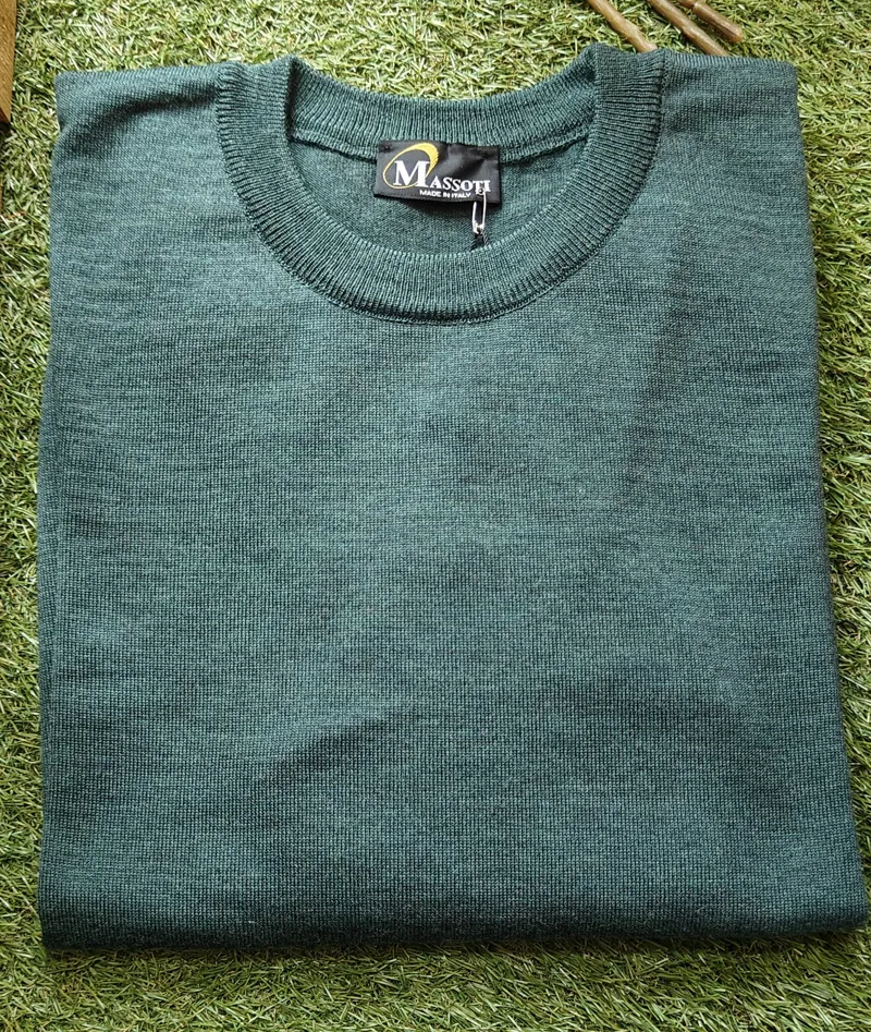 Massoti Merino Crew Neck Jumper Fern W05 