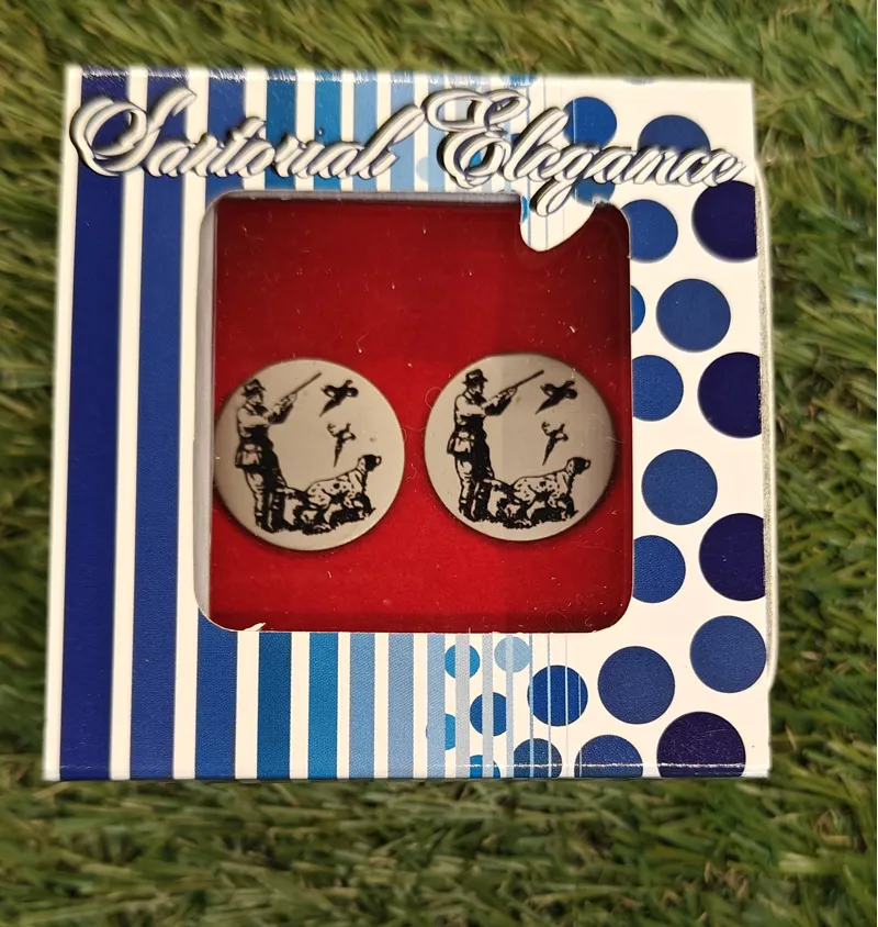 Sophos Novelty Shooting Cufflinks Chrome