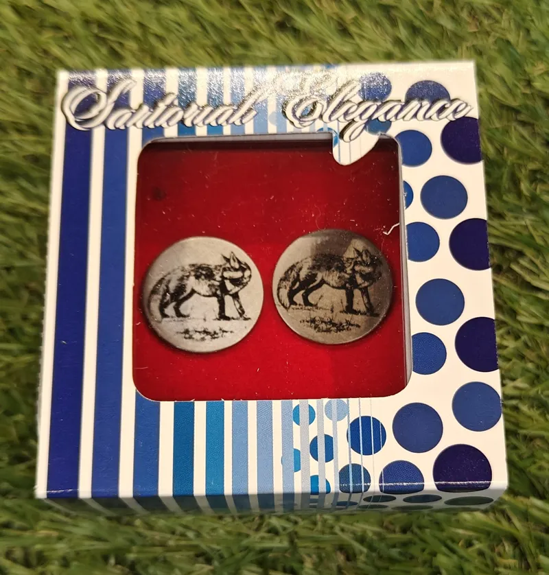 Sophos Novelty Fox Cufflinks Chrome