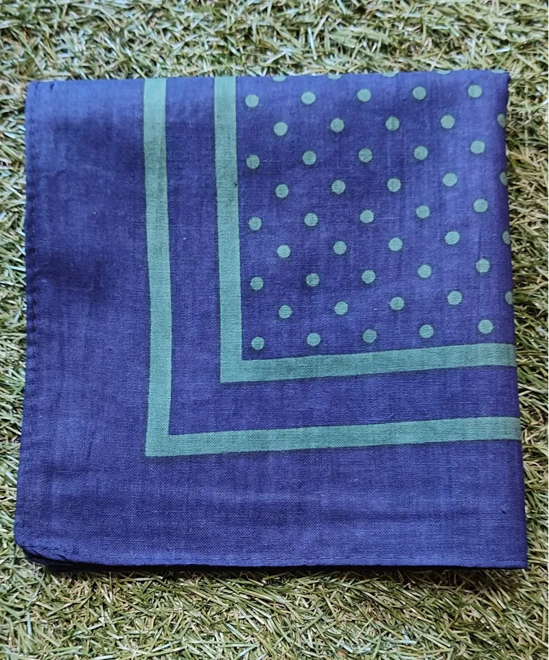 P.L. Sells Navy/Green Spot Hank H703/11