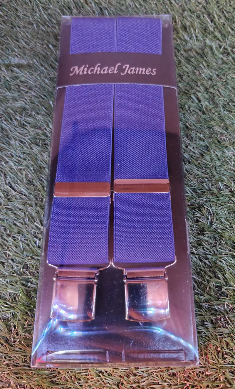  Michael James Braces Wide Clip Wide Clip Purple