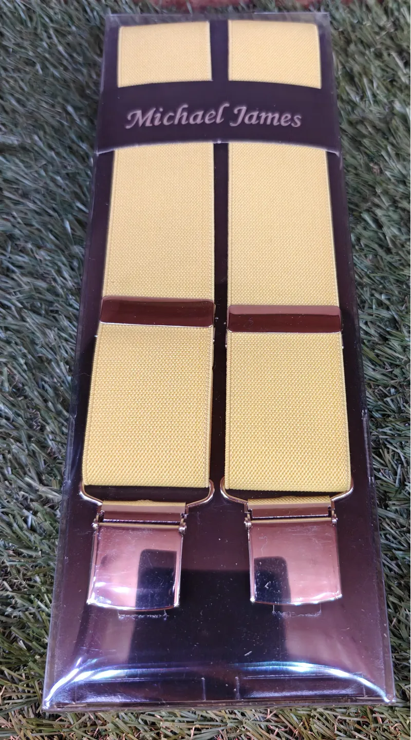  Michael James Braces Wide Clip Yellow