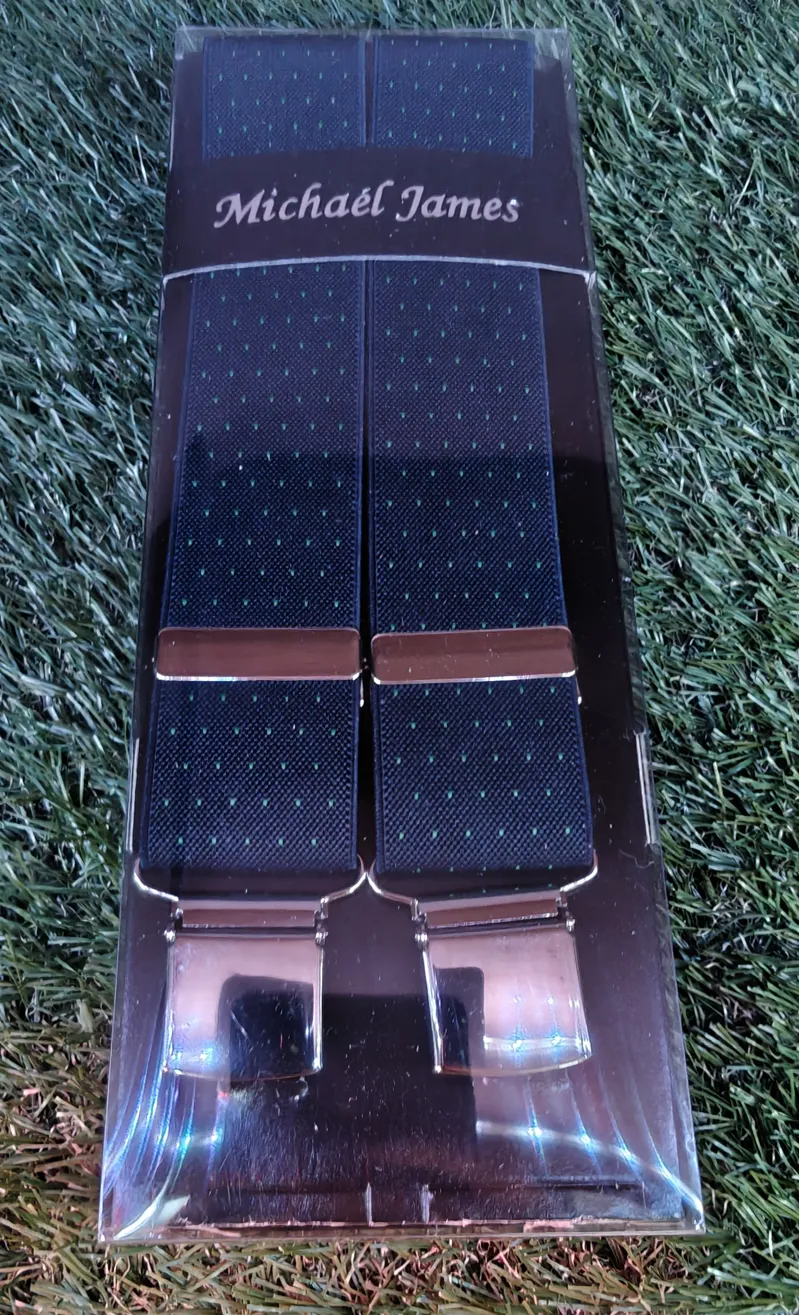  Michael James Braces Wide Clip Spot Green