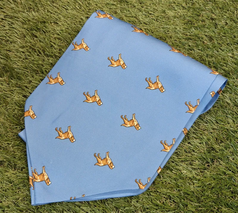 P.L Sells Silk Cravat Dog Light Blue C100 