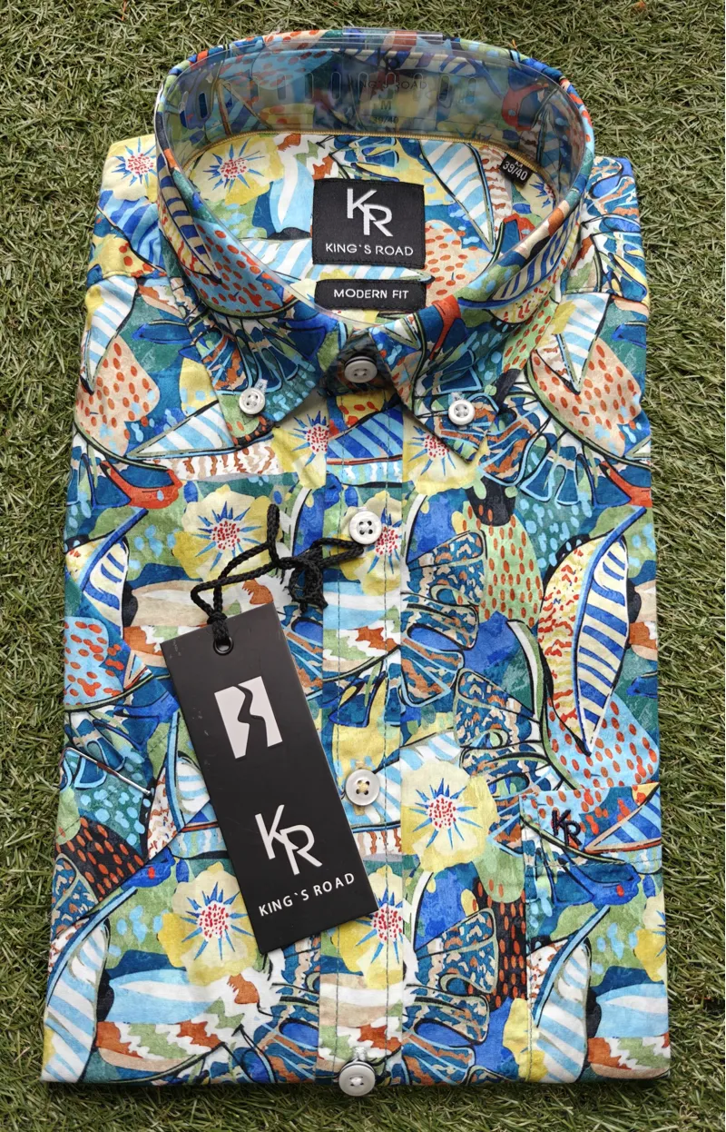 King's Road Tropical Shirt Lemon 2032/54